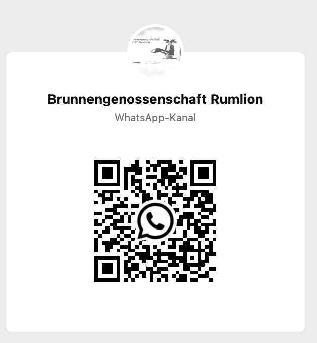 WhatsApp-Kanal Brunnengenossenschaft Rumlikon